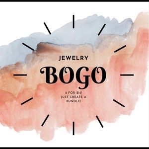 All jewelry 2 for $15! Buy one get one for free!